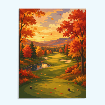Autumn Fairway Glow| Paint by Numbers Kit
