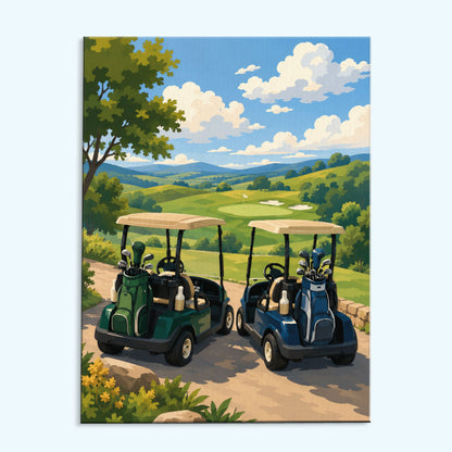 Cart Path Conversations| Paint by Numbers Kit