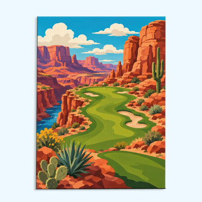 Desert Canyon Golf| Paint by Numbers Kit