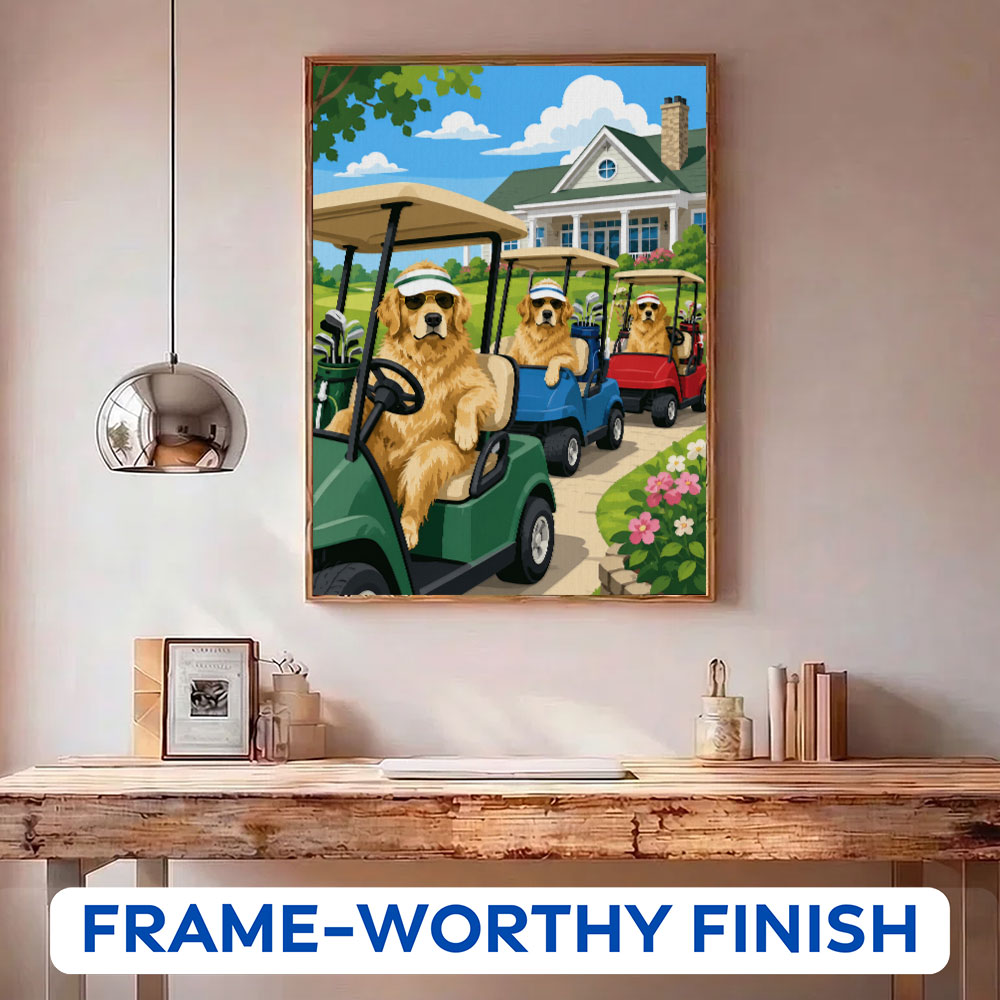 Golf Dogs Clubhouse| Paint by Numbers Kit