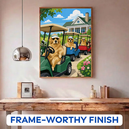 Golf Dogs Clubhouse| Paint by Numbers Kit