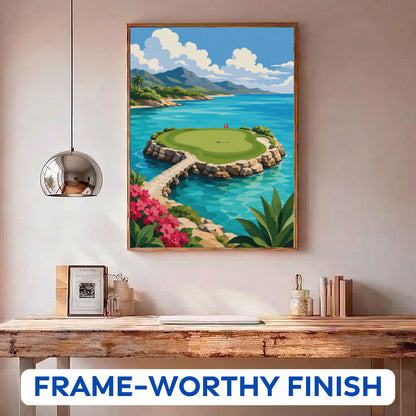 Island Green Escape| Paint by Numbers Kit
