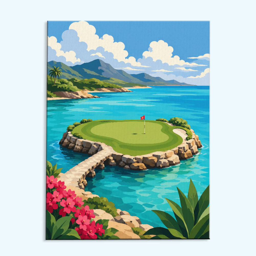 Island Green Escape| Paint by Numbers Kit
