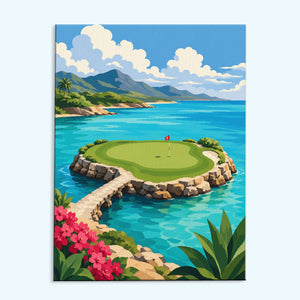 Island Green Escape| Paint by Numbers Kit