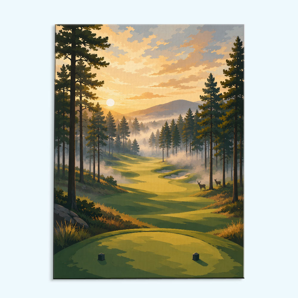 Misty Pine Tee| Paint by Numbers Kit