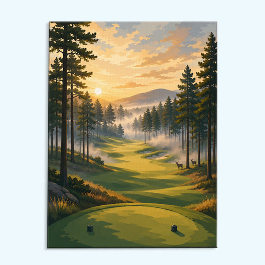 Misty Pine Tee| Paint by Numbers Kit