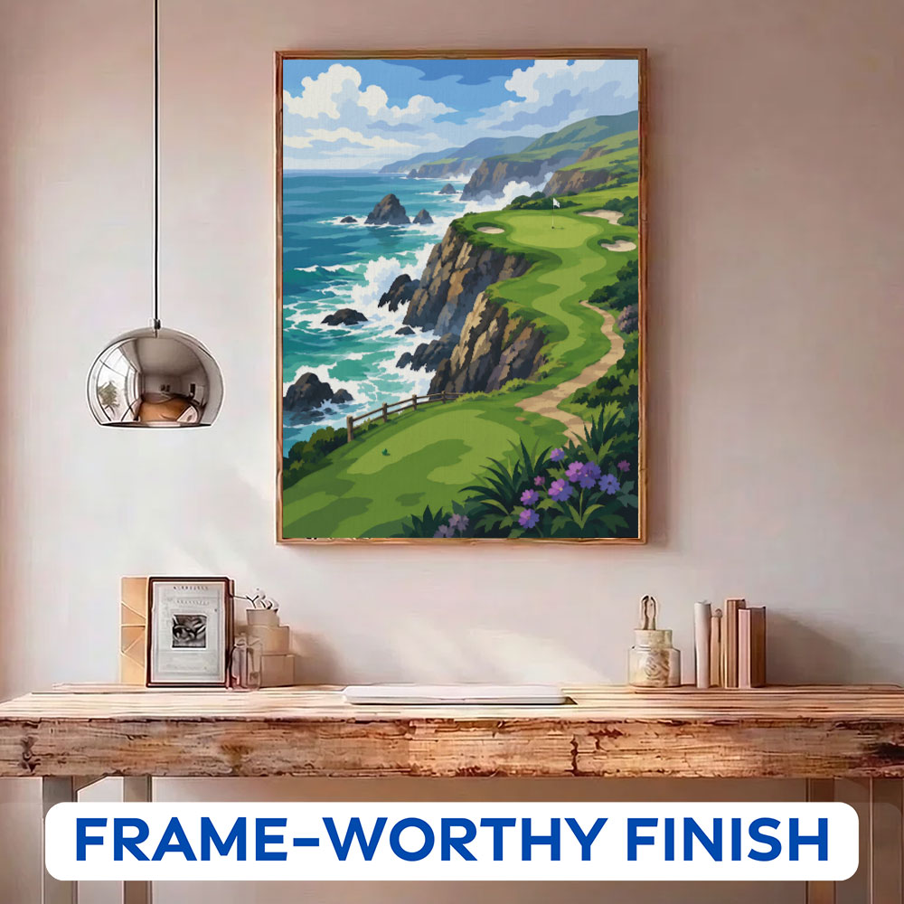 Ocean Cliff Links| Paint by Numbers Kit