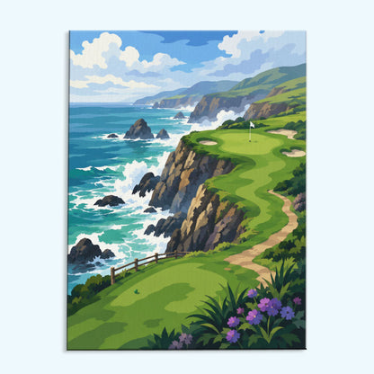 Ocean Cliff Links| Paint by Numbers Kit