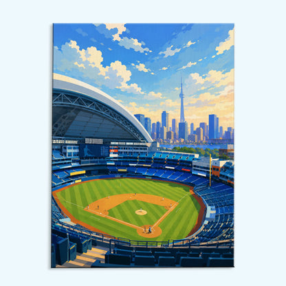 Toronto Skyline Ballpark | Paint by Numbers Kit