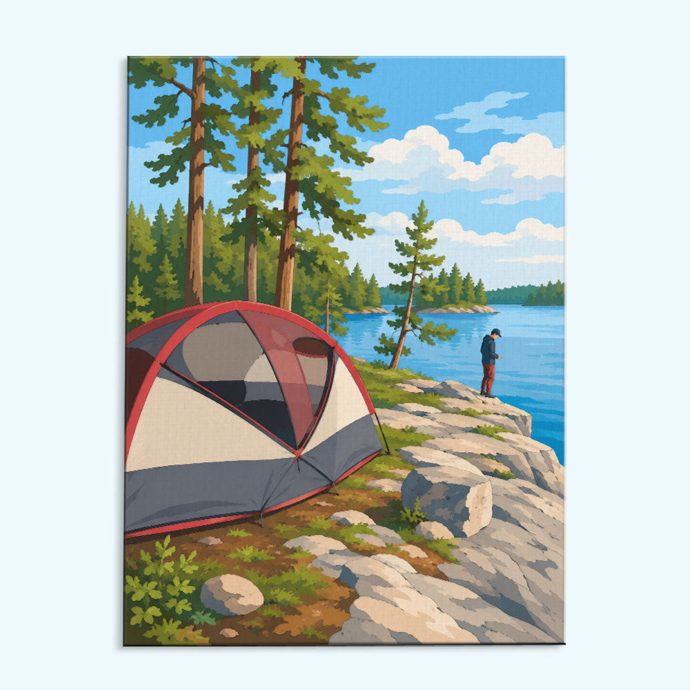Boundary Waters Lake Camp | Paint by Numbers Kit