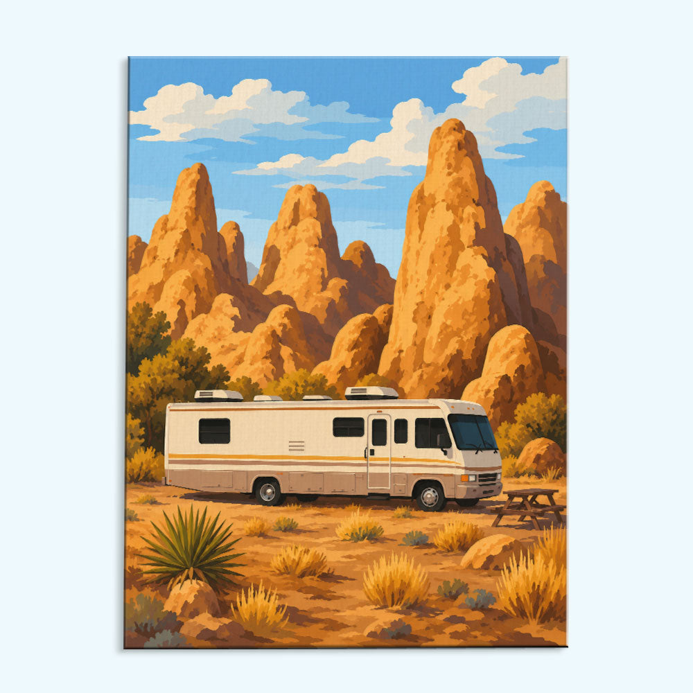 City of Rocks RV Camp | Paint by Numbers Kit