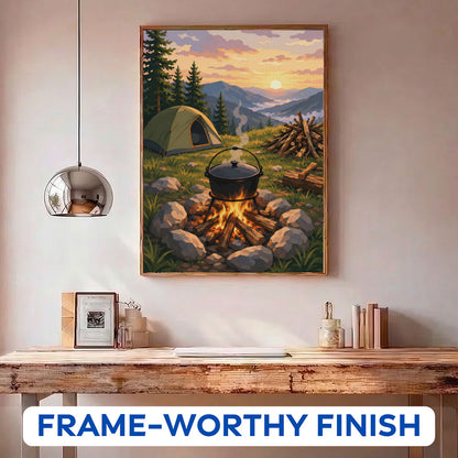First Light at Camp | Paint by Numbers Kit