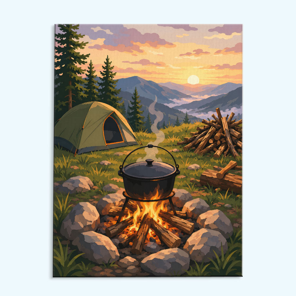 First Light at Camp | Paint by Numbers Kit