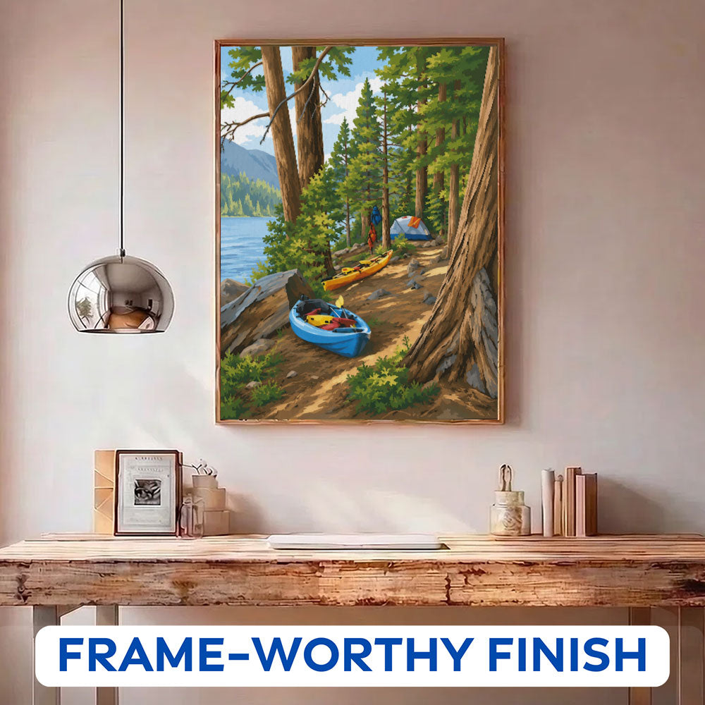 Lake Tahoe Kayak Camp | Paint by Numbers Kit