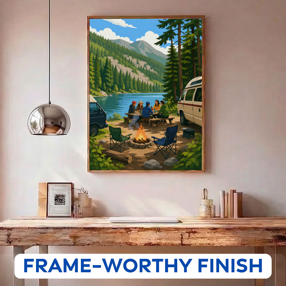 Lakeside Van Camp | Paint by Numbers Kit