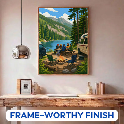 Lakeside Van Camp | Paint by Numbers Kit
