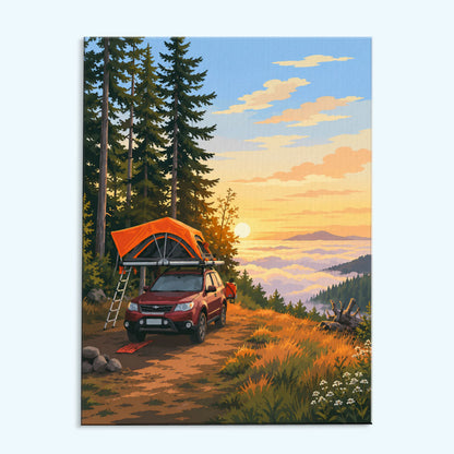 Mountain Rooftop Camp | Paint by Numbers Kit