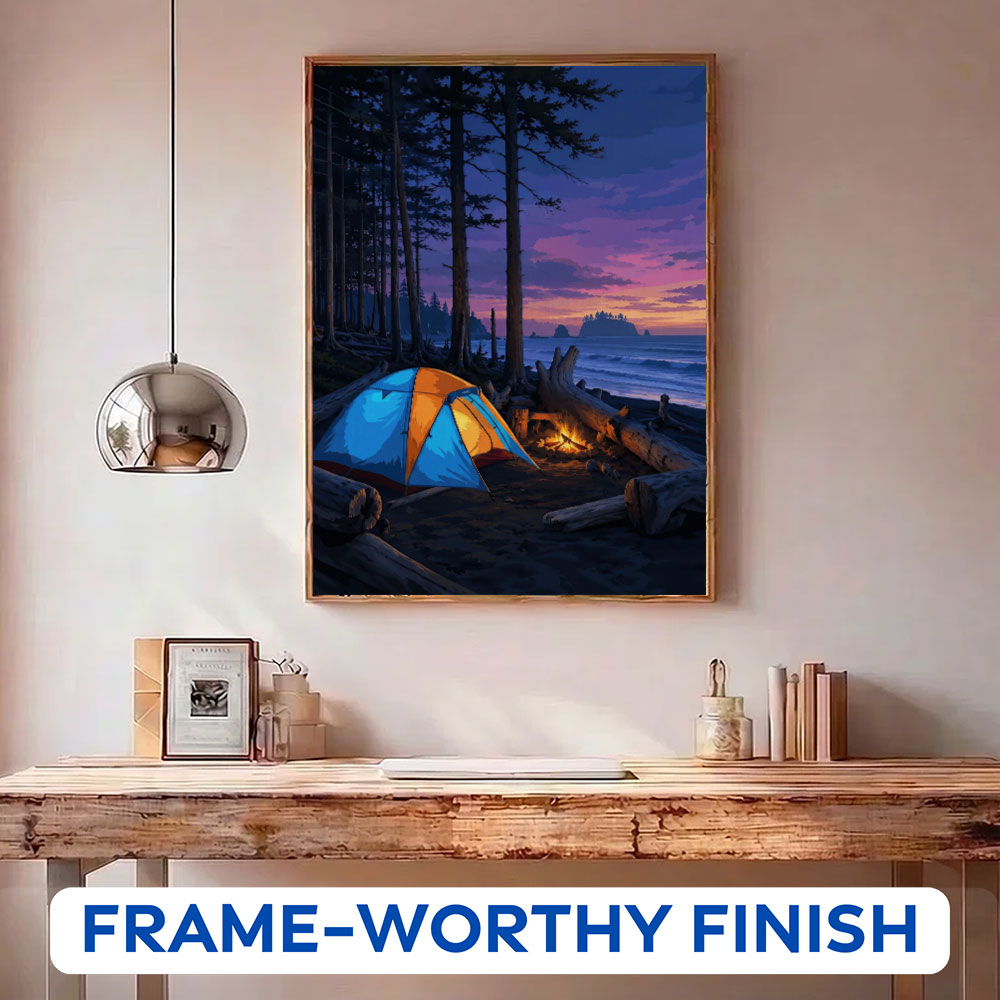 Olympic Coast Campfire | Paint by Numbers Kit – Wander Painting