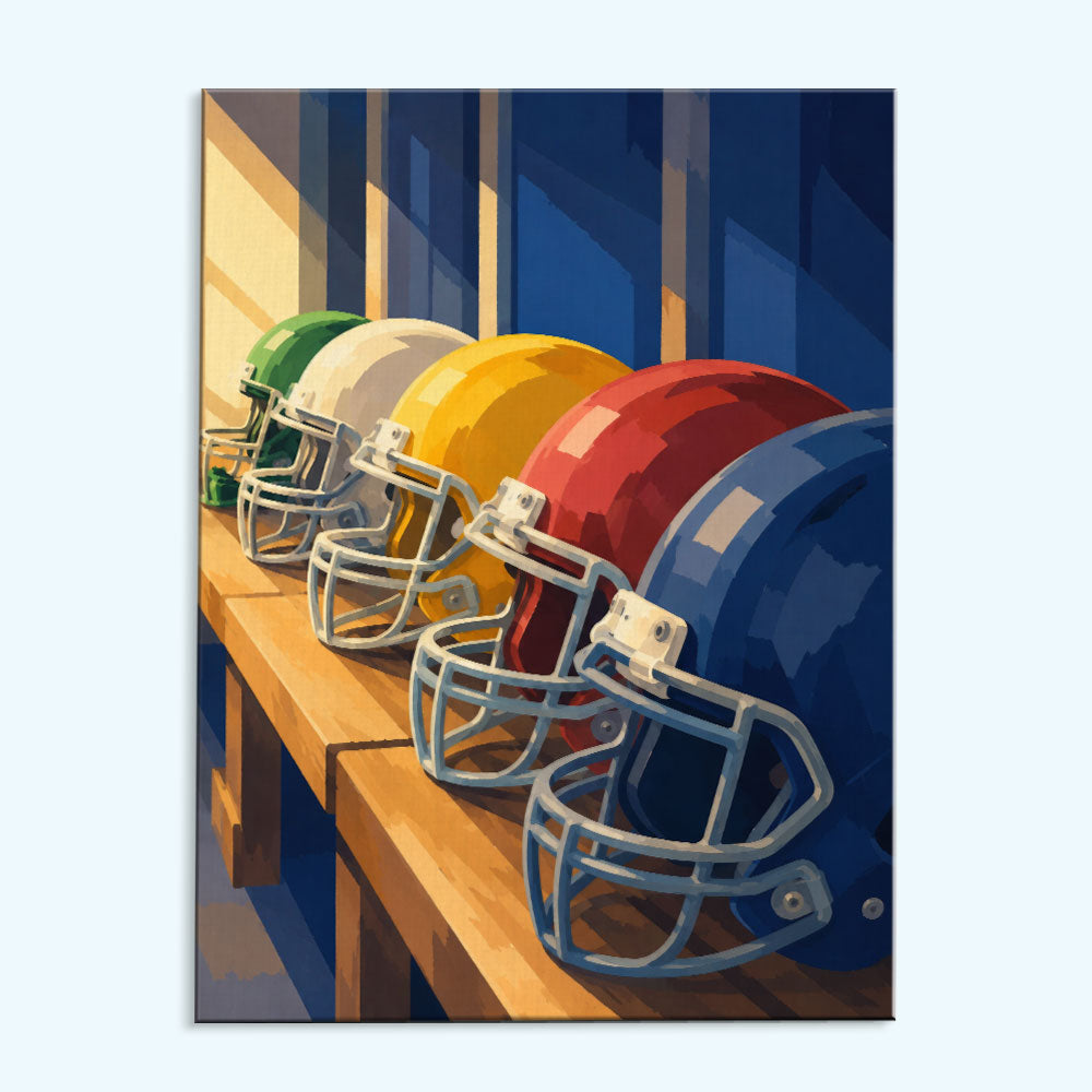 Helmet Row | Paint by Numbers Kit