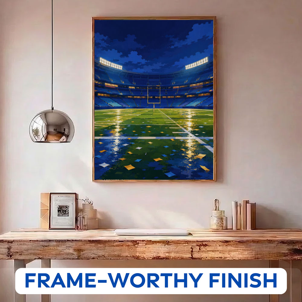 Rain Game Under the Lights | Paint by Numbers Kit