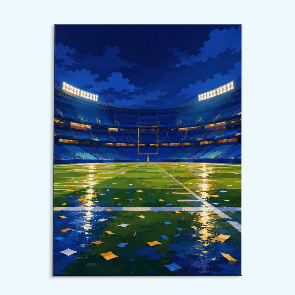 Rain Game Under the Lights | Paint by Numbers Kit
