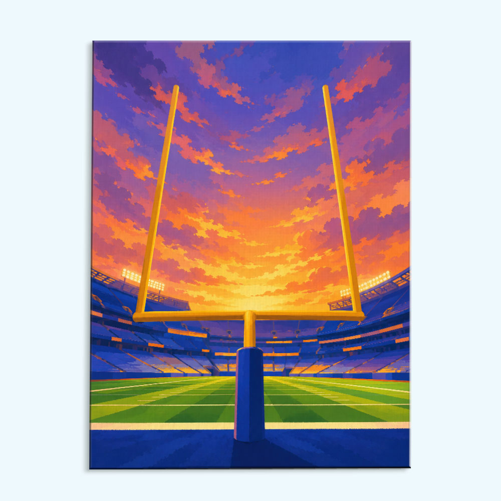 Under the Goalposts | Paint by Numbers Kit