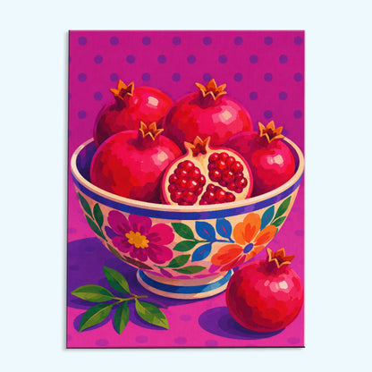 Ruby Pomegranates | Paint by Numbers Kit