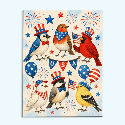 Patriotic Farmyard Celebration | Paint by Numbers Kit