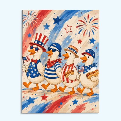 Fourth of July Duck Parade | Paint by Numbers Kit
