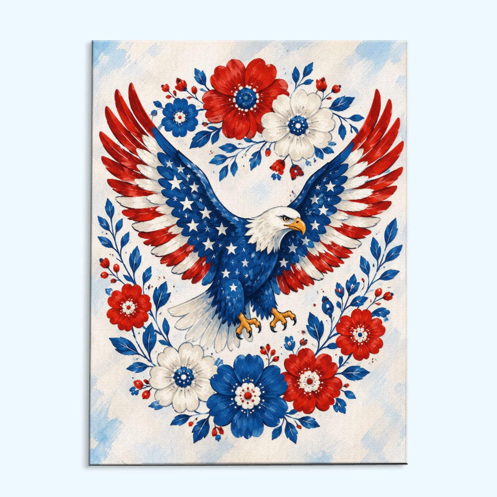 Liberty Eagle Blooms | Paint by Numbers Kit