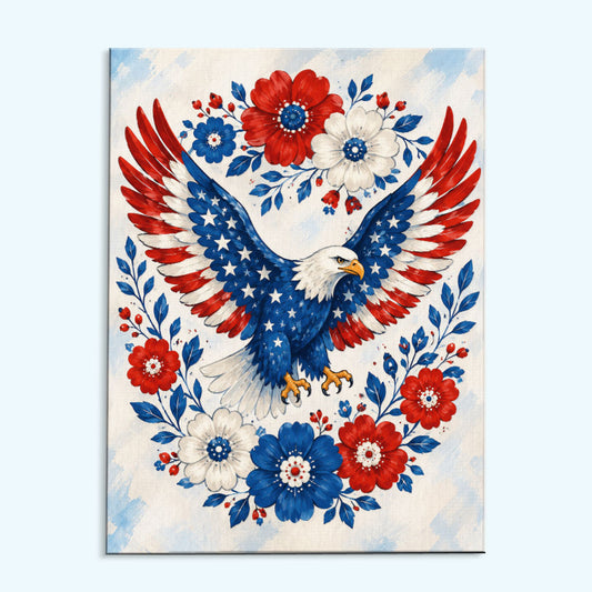 Liberty Eagle Blooms | Paint by Numbers Kit