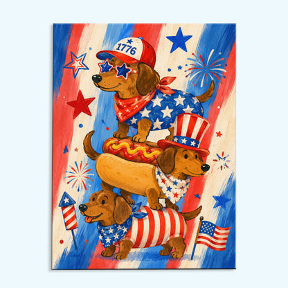 Uncle Sam’s Loyal Pup | Paint by Numbers Kit