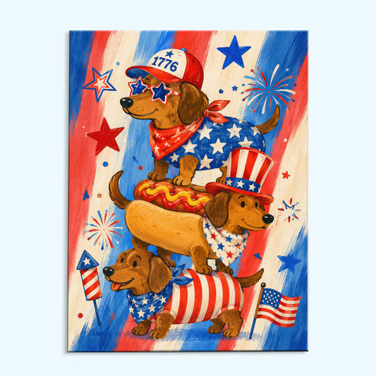 Uncle Sam’s Loyal Pup | Paint by Numbers Kit
