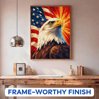 Bald Eagle Freedom Flag | Paint by Numbers Kit