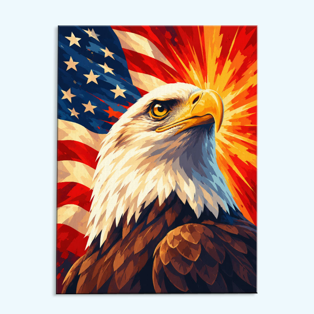 Bald Eagle Freedom Flag | Paint by Numbers Kit