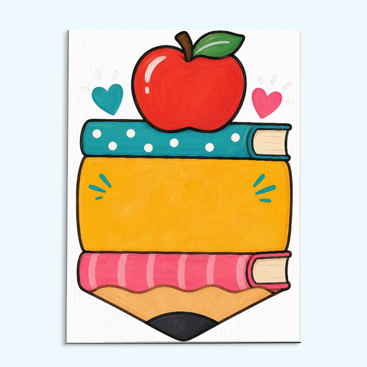 School Apple Notepad | Paint by Numbers Kit