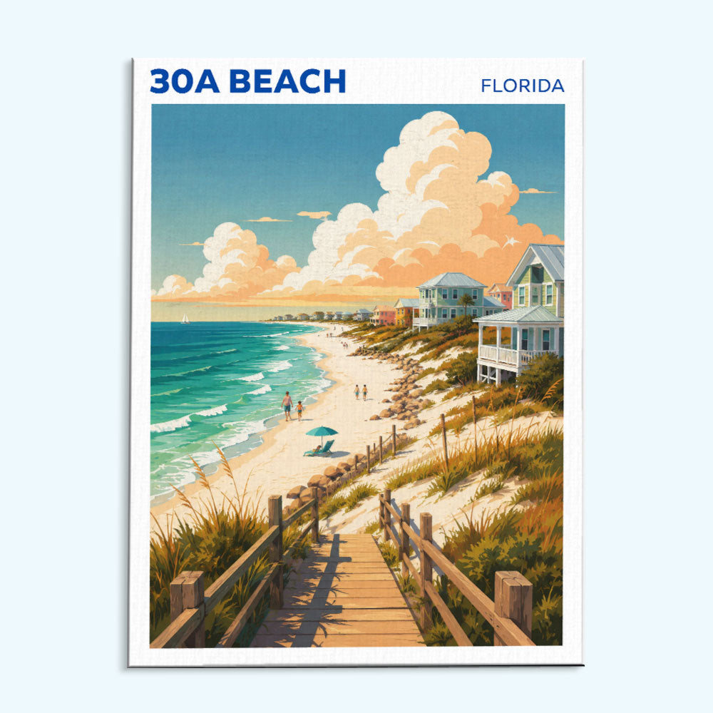 30A Beach, Florida | Paint by Numbers Kit