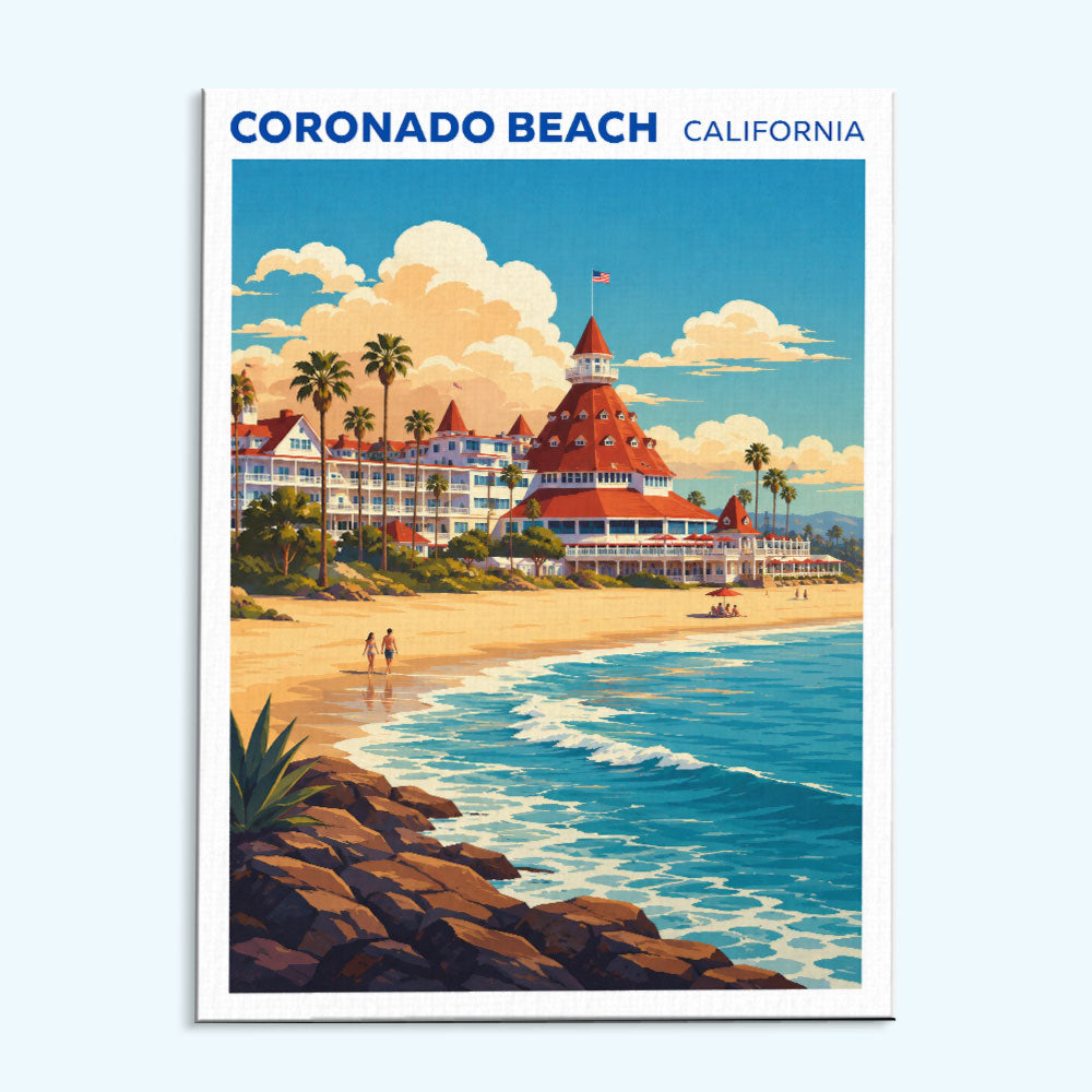 Coronado Beach, California | Paint by Numbers Kit