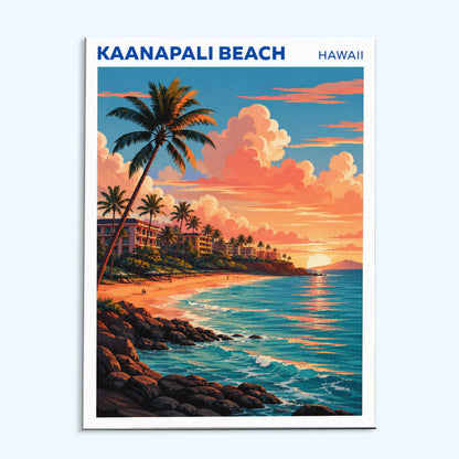 Kaanapali Beach, Hawaii | Paint by Numbers Kit