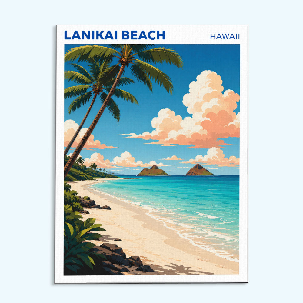 Lanikai Beach, Hawaii| Paint by Numbers Kit