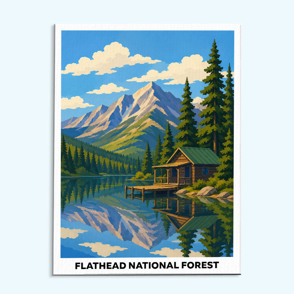 Flathead National Forest | Paint by Numbers Kit