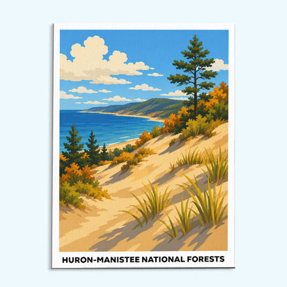 Huron-Manistee National Forests | Paint by Numbers Kit