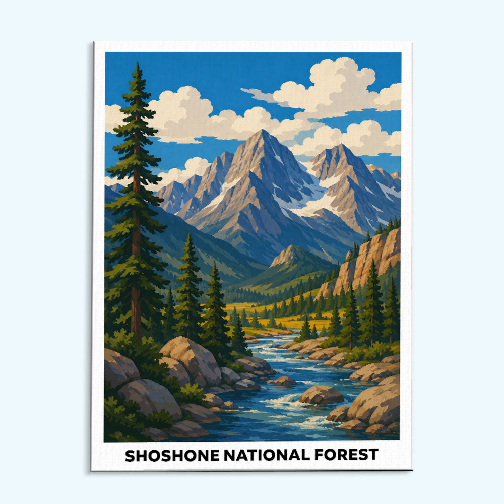 Shoshone National Forest | Paint by Numbers Kit