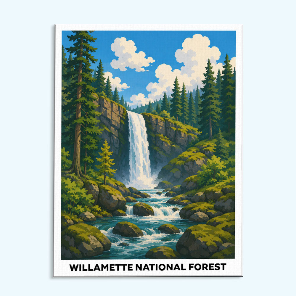 Willamette National Forest | Paint by Numbers Kit