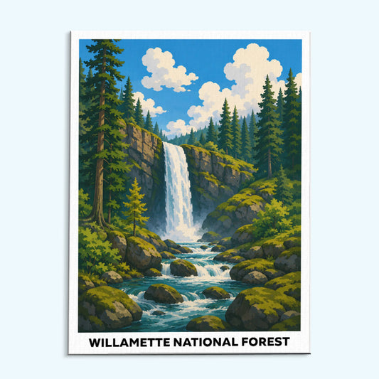 Willamette National Forest | Paint by Numbers Kit