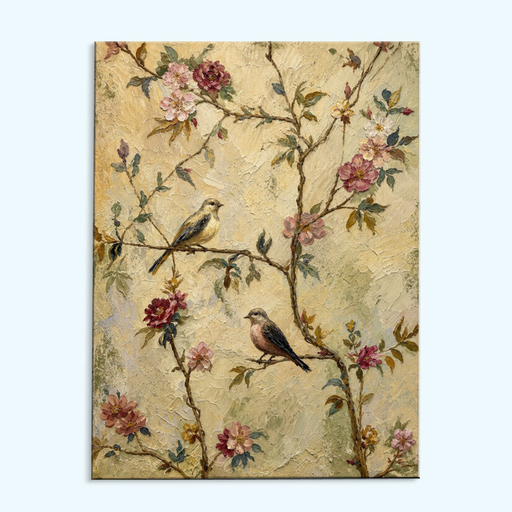 Vintage Birds & Blossoms | Paint by Numbers Kit