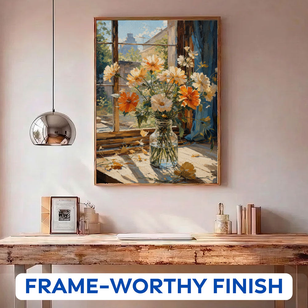 Sunlit Wildflower Window | Paint by Numbers Kit