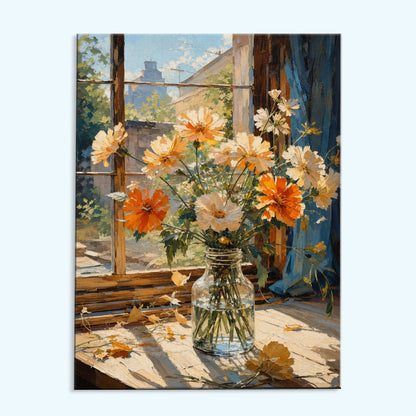 Sunlit Wildflower Window | Paint by Numbers Kit