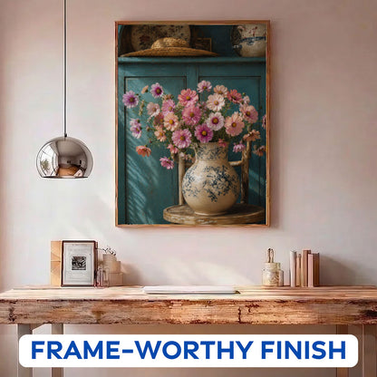 Pink Aster Arrangement | Paint by Numbers Kit