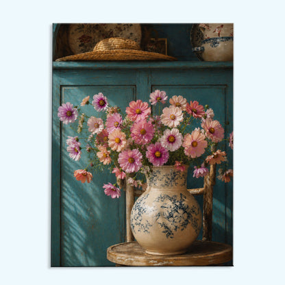 Pink Aster Arrangement | Paint by Numbers Kit